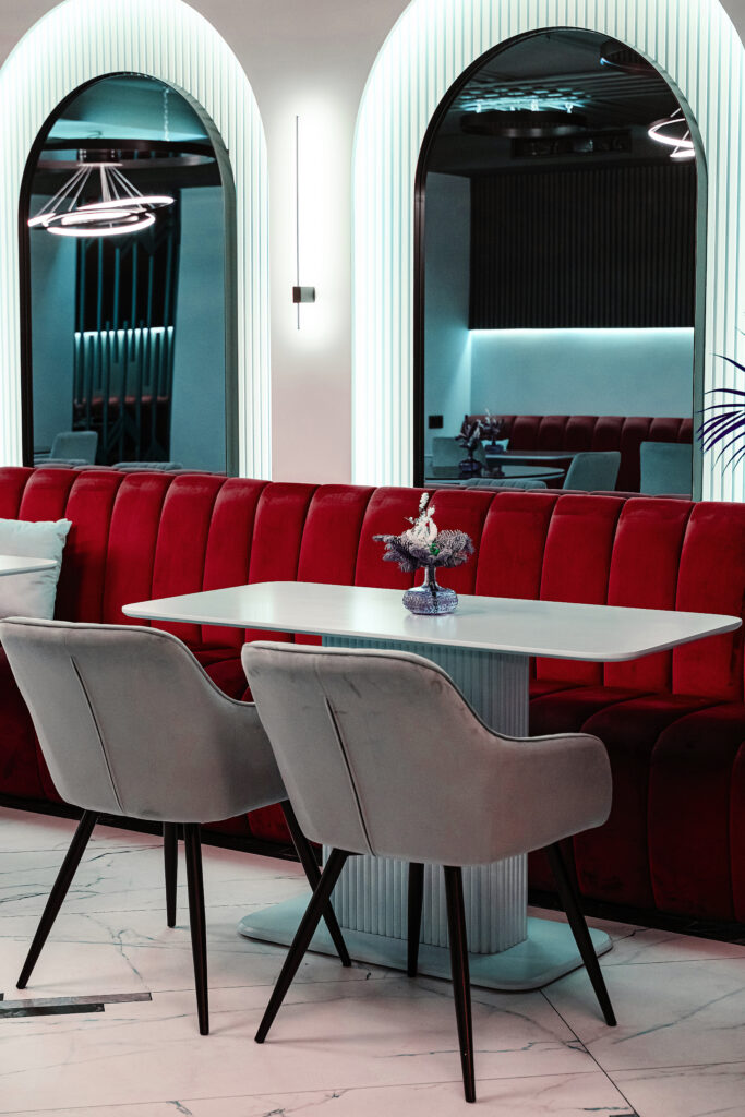 stylish modern cafe interior with luxurious decor scaled