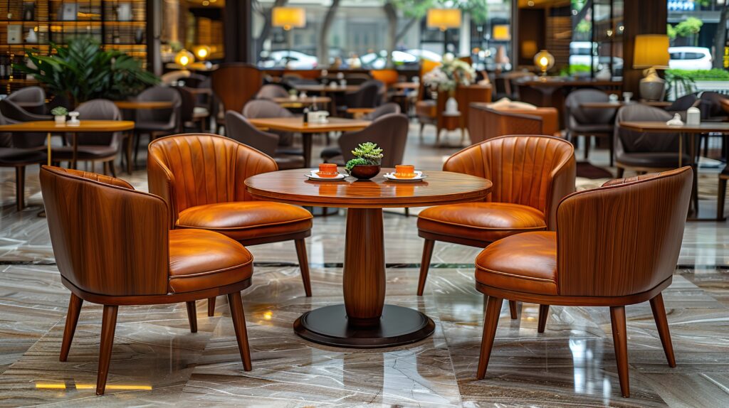 wooden furniture interior design quiet luxury photorealistic ultra sharp ultra scaled